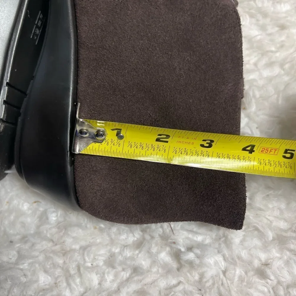Aerosoles StichnTurn leather suede Brown ankle boots front zipper size 11